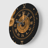 Bronze-Midnight-Uhr  Große Wanduhr (Winkel)