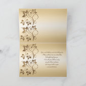 Bronze mit Elfenbeinband Danke Karte (Innenseite)