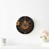 Bronze-Mitternachtsuhr Runde Wanduhr (Zuhause)