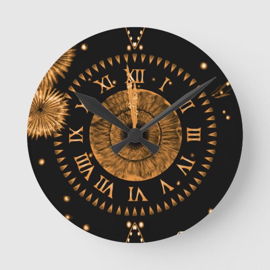 Bronze-Mitternachtsuhr Runde Wanduhr (Vorderseite)