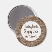 Bronze Moderne Textur Custom Phrase Magnet (Vorderseite/Rückseite)