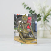 Bronze Monkey Postkarte (Stehend Vorderseite)