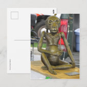 Bronze Monkey Postkarte (Vorne/Hinten)