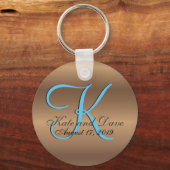 Bronze Monogram Phantastisch Fab Schlüsselanhänger (Vorderseite)