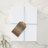 Bronze Monogram 🔑 Stilvolles Pecan Geschenkanhänger (Mit Garn)