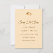 Bronze-Monogramm Speichern Sie das Datum Save The Date (Vorderseite)