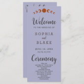 Bronze Moon Phases Silver Wedding Program (Vorne/Hinten)