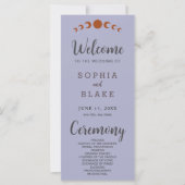 Bronze Moon Phases Silver Wedding Program (Vorderseite)