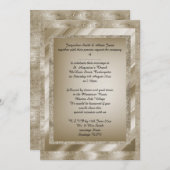 Bronze Multi Gemusterte Hochzeitskunst Einladung (Vorne/Hinten)