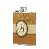 Bronze-Münzmuster mit Monogramm Flachmann (Links)