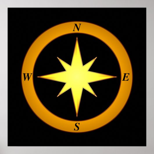 Bronze North Arrow Poster (Vorne)