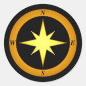 Bronze North Arrow Sticker (Vorderseite)