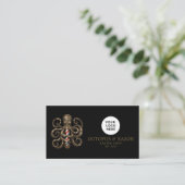 Bronze Octopus Professional Friseursalon QR-Code Visitenkarte (Stehend Vorderseite)