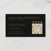 Bronze Octopus Professional Friseursalon QR-Code Visitenkarte (Rückseite)