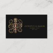 Bronze Octopus Professional Friseursalon QR-Code Visitenkarte (Vorderseite)
