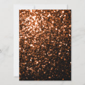 Bronze Orange Brown Glitzer Glitzern Einladung (Vorderseite)