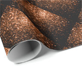Bronze Orange Brown Glitzer Glitzern Kachelmuster Geschenkpapier (Rolleneckpunkt)