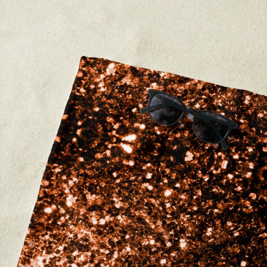 Bronze Orange Brown Glitzer Glitzern Strandtuch (Beispiel)