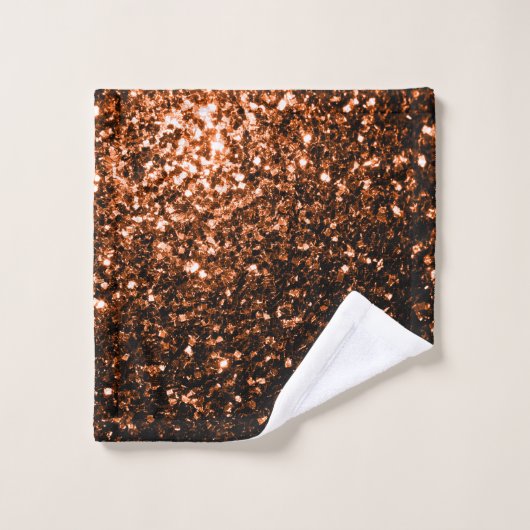 Bronze Orange Brown Glitzer Glitzern Waschlappen (Waschlappen)