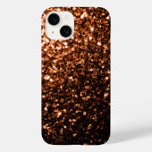 Bronze Orange Brown Glitzern Case-Mate iPhone Hülle (Rückseite)