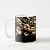 Bronze Orange Cheetah Animal Print Exotic Print Kaffeetasse (Links)