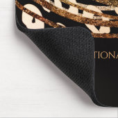 Bronze Orange Cheetah Animal Print Exotic Print Mousepad (Ecke)