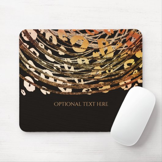 Bronze Orange Cheetah Animal Print Exotic Print Mousepad (Mit Mouse)