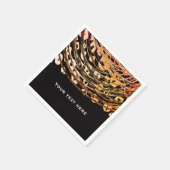Bronze Orange Cheetah Exotic Print Party Serviette (Ecke)