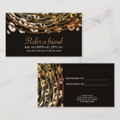 Bronze Orange Cheetah Exotic Reader a Friend Clien Empfehlungskarte (Vorne/Hinten)