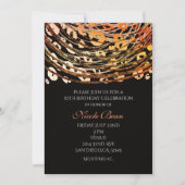 Bronze Orange Cheetah Exotische Party Einladungen (Vorderseite)