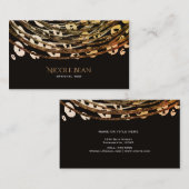 Bronze Orange Cheetah Print Glam Exotic Beauty Visitenkarte (Vorne/Hinten)