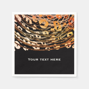Bronze Orange Gepard Exotischer Druck Party Serviette
