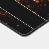 Bronze-Orange-Imitate Glitzer Glitzern Monogramm Schreibtischunterlage (Ecke)