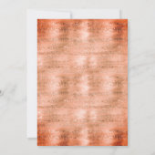 Bronze Orange Multi Gemusterte Hochzeit Einladung (Rückseite)