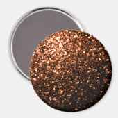 Bronze orangebraun kupferfarbene falsche Glitter F Magnet (Vorderseite/Rückseite)