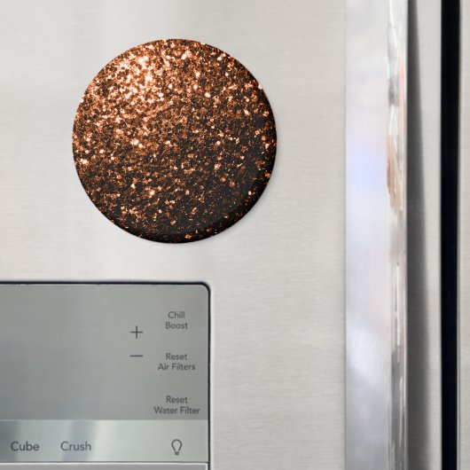 Bronze orangebraun kupferfarbene falsche Glitter F Magnet (In Situ (Kühlschrank))