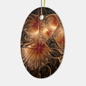 Bronze-Oval Keramik Ornament (Links)