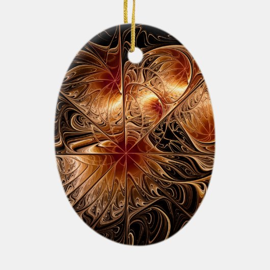 Bronze-Oval Keramik Ornament (Hinten)