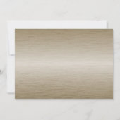 Bronze Party aus Metallic mit blauen Blumen laden  Einladung (Rückseite)