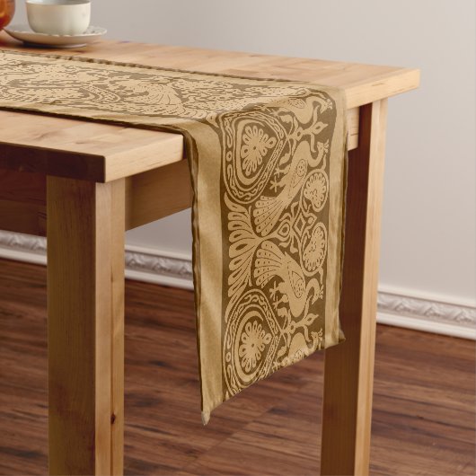 Bronze Peacocks Table Runner Kurzer Tischläufer (Beispiel)