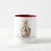 Bronze Perfume Bottle Cream Bow Tasse (Zentrum)