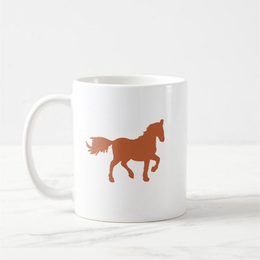 Bronze-Pferd-Zodiak-Emblem-Tasse Kaffeetasse (Links)
