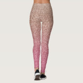 Bronze Pink Imitats Glitzer Leggings (Rückseite)