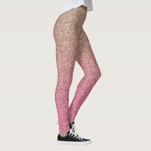 Bronze Pink Imitats Glitzer Leggings (Rechts)