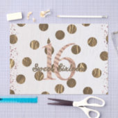 Bronze Polka Dots Rose Gold Sweet 16 Geburtstag Seidenpapier (Handwerk)