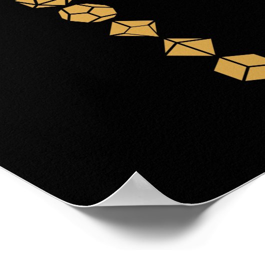 Bronze Polyhedral Dice Sword Tabletop RPG Poster (Ecke)