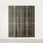 Bronze Python Exotic Snakeskin Hintergrund Wandteppich (Vorderseite)