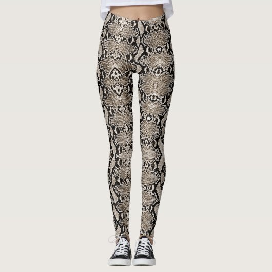Bronze Python Snakeskin Leggings (Vorderseite)