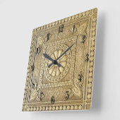 Bronze Quadratische Wanduhr (Winkel)