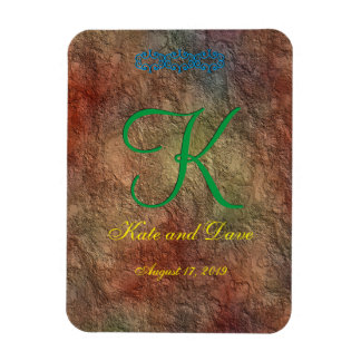 Bronze-Red-Texture-Hochzeit Magnet